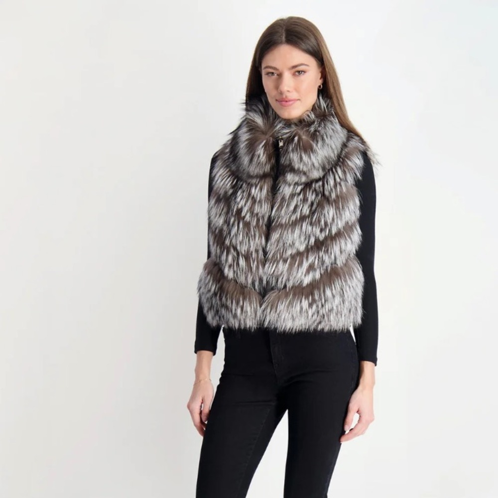 NWT BRAND NEW GORSKI MONTREAL REVERSIBLE CHEVRON FOX VEST SIZE SMALL